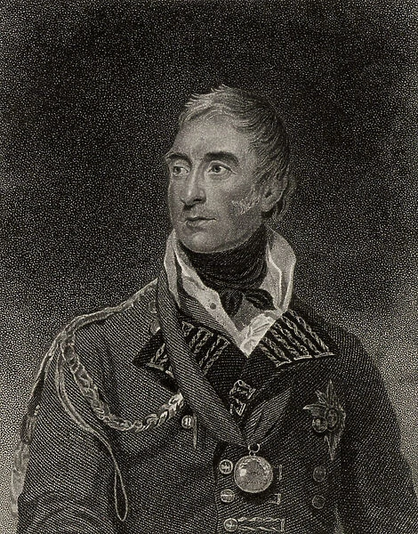 Portrait of Thomas Graham Scottish general (engraving)