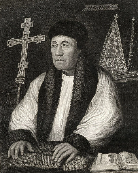Portrait of William Warham (1450-1532), from Lodges British Portraits