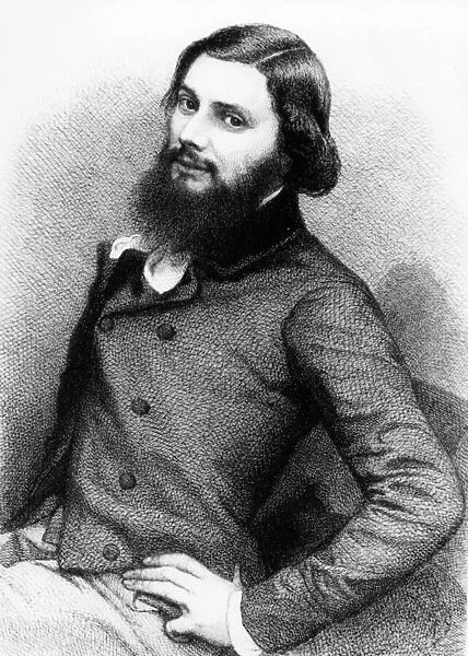 Portrait of a Young Gustave Courbet, c. 1840s (engraving)