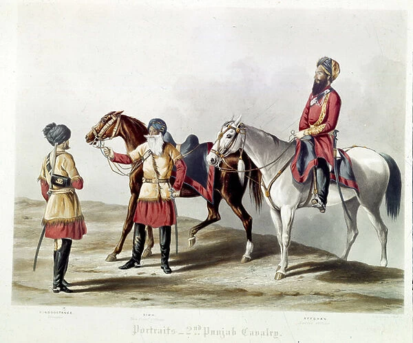 Portraits - 2nd Punjab Cavalry, 1856 circa (aquatint)