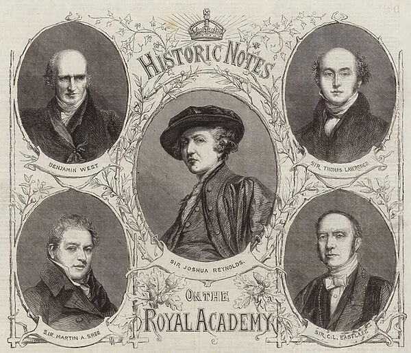 Portraits of the presidents of the Royal Academy (engraving)