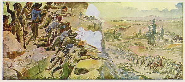 Portuguese guerrillas of the Peninsular War (colour litho)