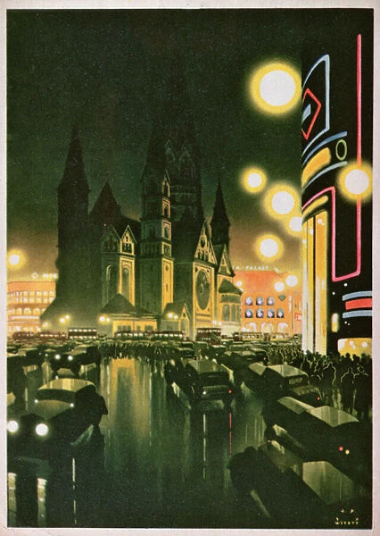 Postcard depicting Berlin, c. 1930-6 (colour litho)