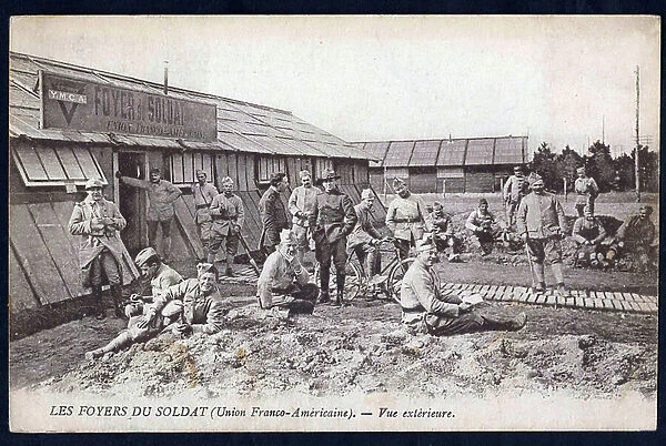 Postcard, N & B: Soldier's Homes - War of 14 -18, Photography, Soldier's Home - Soldiers