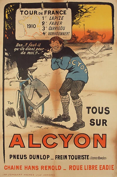 Poster advertising Alcyon bicycles (colour litho)