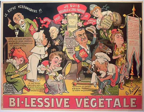 Poster advertising Bi-Lessive vegetale (colour litho)