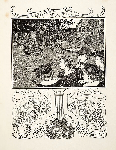 The Power of Music, from A Hundred Anecdotes of Animals, pub. 1924 (engraving)