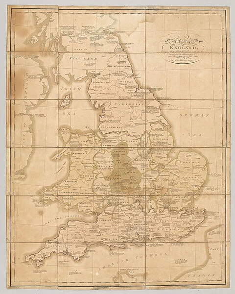 Praehagraphy of England, being a map of that Kingdom illustrative of the principle