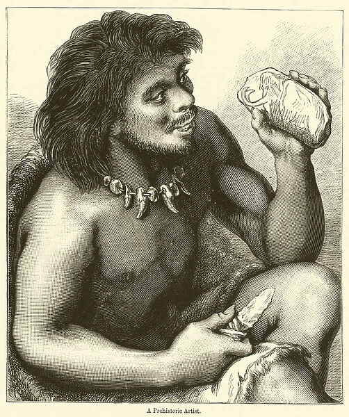 A Prehistoric Artist (engraving)
