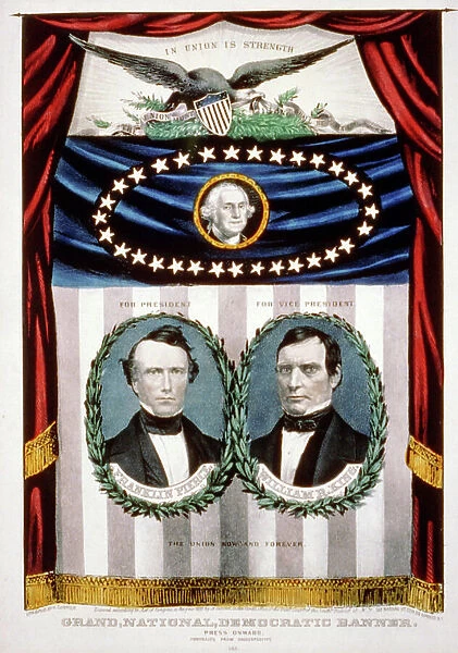 Presidential campaign banner, 1852