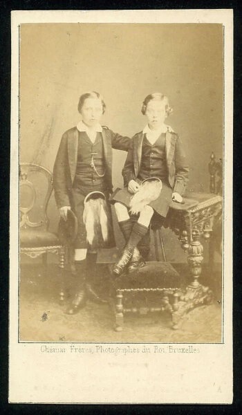 Prince Arthur and Prince Leopold (b  /  w photo)