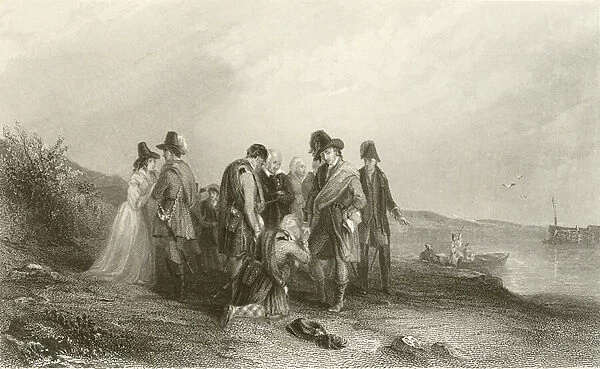 Prince Charles Edward taking leave of his adherents (engraving)