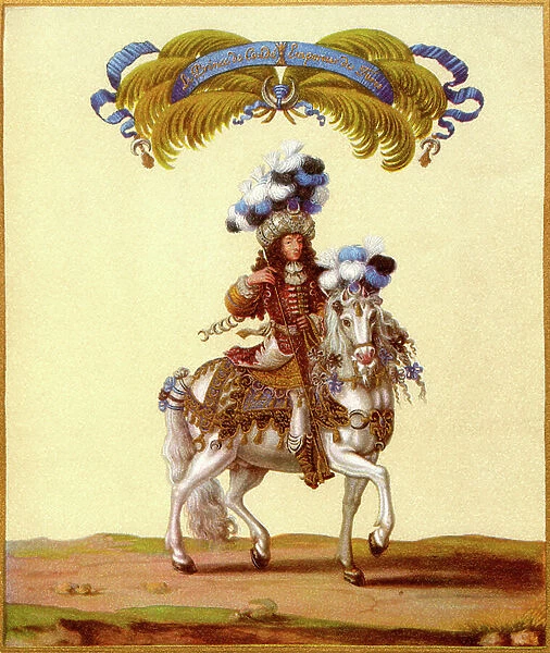 The Prince of Conde as the Emperor of Turkey, part of the Grand Carousel Given by Louis XIV in front of the Tuileries, Paris, France, 5th June 1662, to celebrate the birth of the Dauphin