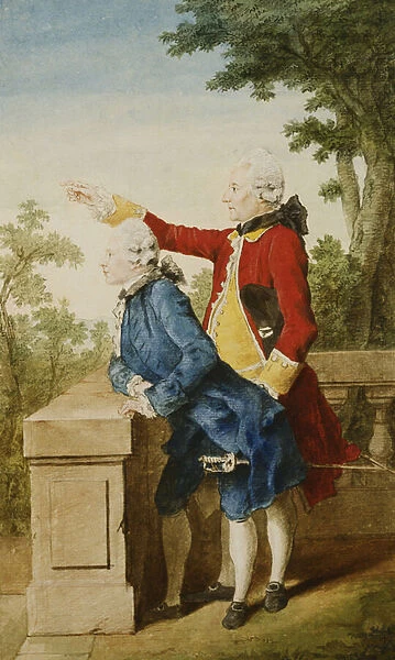 The Prince of Saxe-Gotha with His Tutor, Baron d Hel
