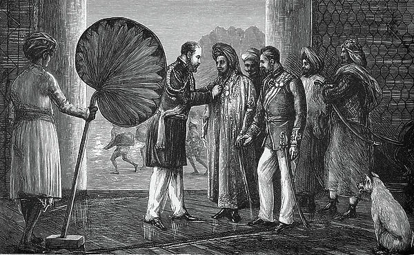 Prince of Wales decorating the Sultan of Lahej