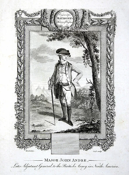 Print of Major John Andre done shortly after his death