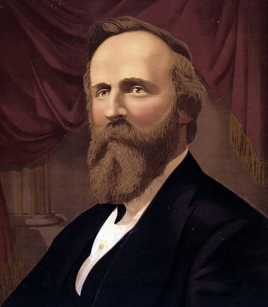 Print of President Rutherford B. Hayes, 1877