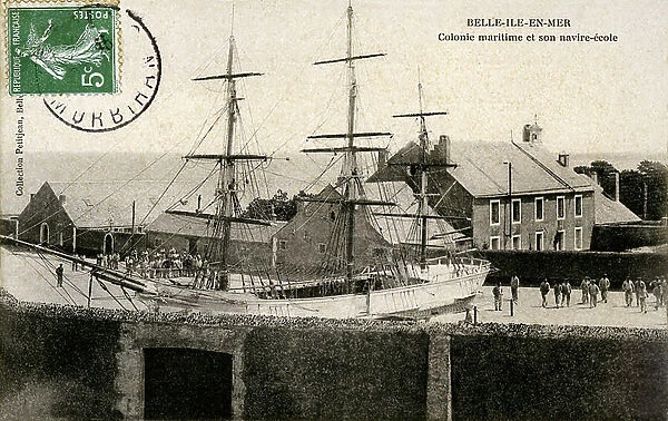 The prison colony of Belle-Ile-en-Mer, 1909 (postcard)