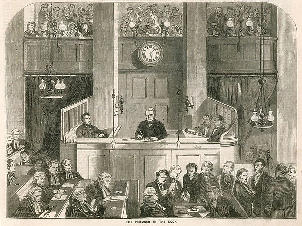 The Prisoner in the Dock, the Old Bailey (engraving)