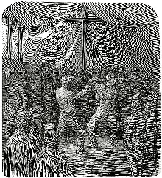 The Prize Fight, 1872 (engraving)