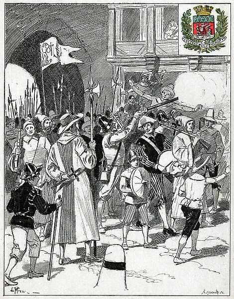 Procession of the Holy League in Paris, 1590 (print)