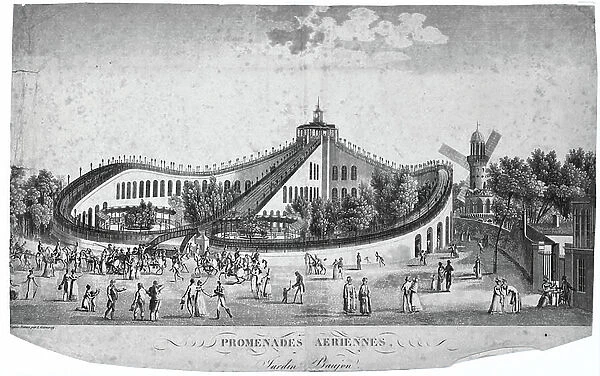 Promenades Aeriennes, 1817 (engraving on paper)