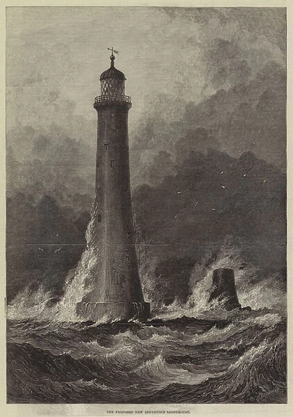 The Proposed New Eddystone Lighthouse (engraving)