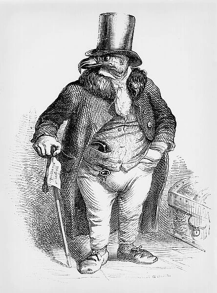 The Proprietor as Sir Vulture, caricature from Vie privee et publique des