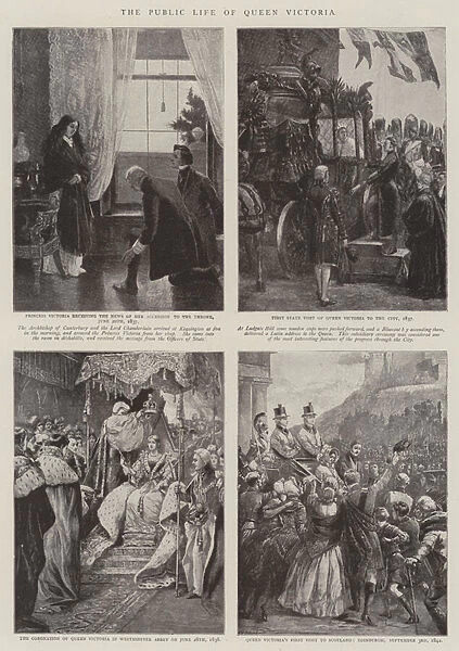 The Public Life of Queen Victoria (litho)