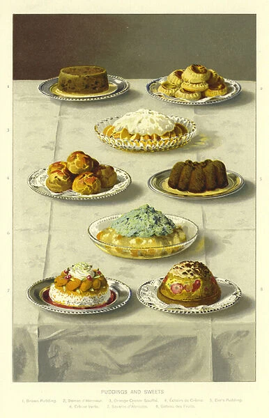 Puddings and Sweets (chromolitho)