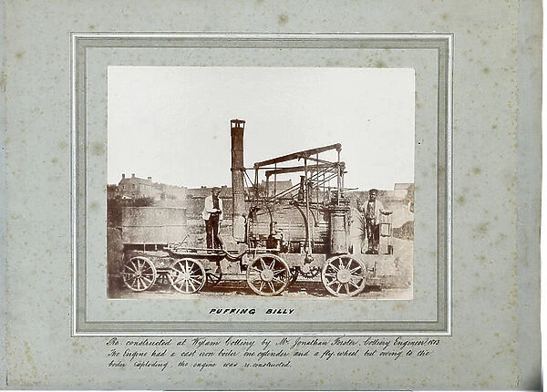 Puffing Billy, 1862 (photo mounted on card)