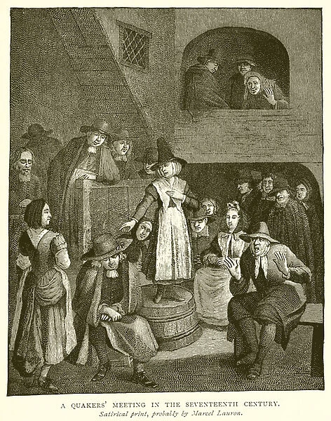 A Quakers Meeting in the Seventeenth Century (engraving)