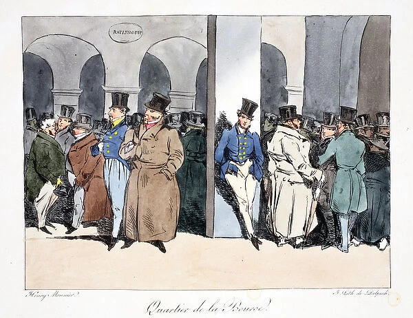 Quartier de la Bourse, illustration from Six Quartiers de Paris