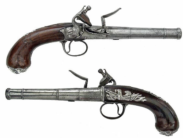 Queen Anne period English screw barrel flintlock pistol