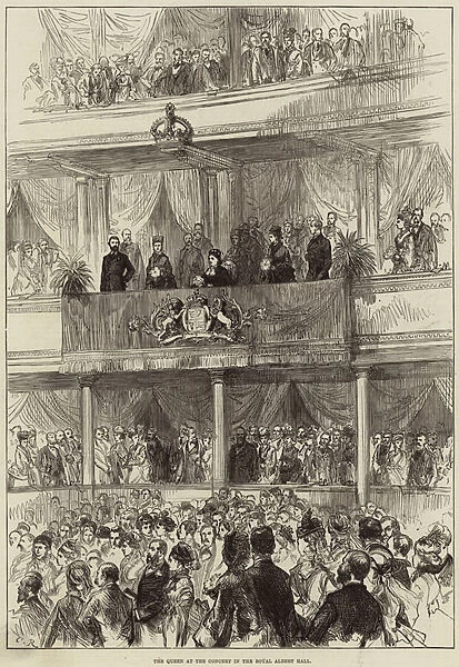 The Queen at the Concert in the Royal Albert Hall (engraving)