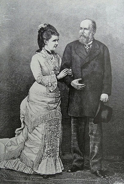 Queen Emma and King Willem III of the Netherlands, 1879