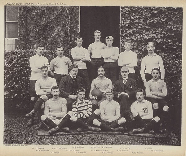 Queens Rugby, 1892-3 (b  /  w photo)