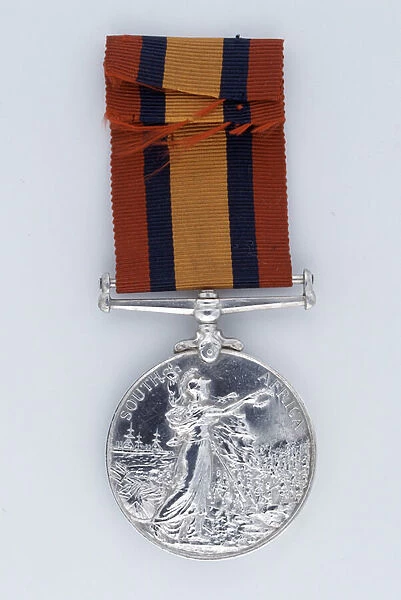 Queens South Africa Medal 1899-1902 awarded to William Barns Wollen a War Artist with The Sphere (metal)