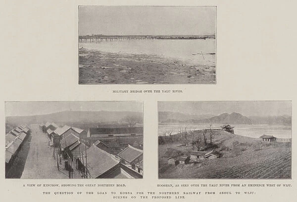 The Question of the Loan to Korea for the Northern Railway from Seoul to Wiju, Scenes on the Proposed Line (b  /  w photo)