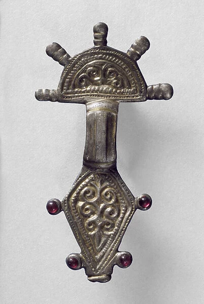Radiate-Headed Brooch, from Marchelepot, Somme, probably Carolingian, c