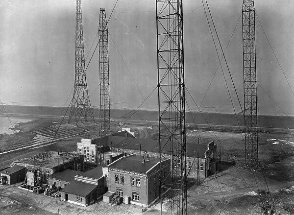 Radio transmission facility in Norddeich, Germany, c. 1933 (b  /  w photo)