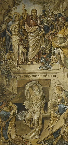 The Raising of Lazarus, (pencil and watercolour heightened with white)