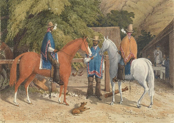 Rancho at Concon, between Valparaiso and Quillota, Jany 14th 1850 [Chile], 1850 (watercolour)