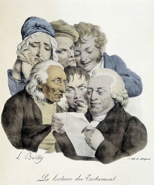 Reading the Will - by Louis Leopold Boilly, 1824