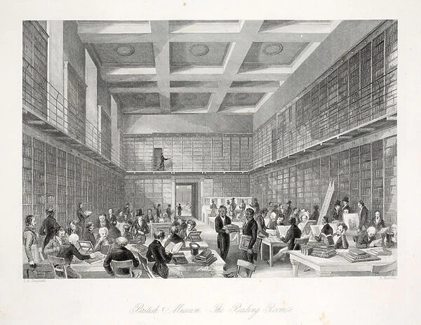 The Reading Room and Library at the British Museum, from