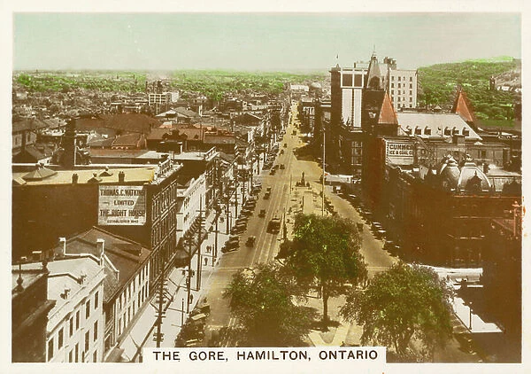 Real Photographs, c.1939: The Gore, Hamilton, Ontario (coloured photo)