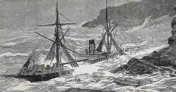 The recent damages as a result of a gale storm, 1850