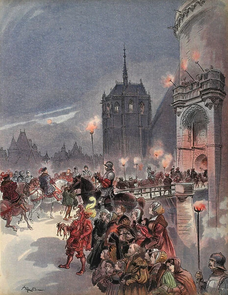 Reception of Charles V in Amboise, illustration from Francois Ier: Le Roi Chevalier