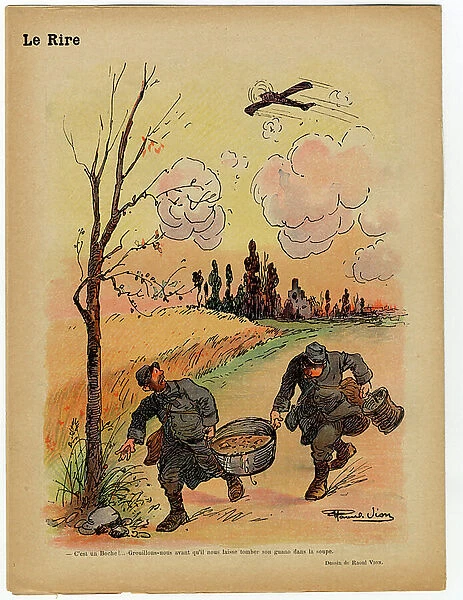 Red Laughter, Satirical in Colours, 1915_11_13: War of 14 -18, Aviation, Soldier's Life, Building Destruction, Rolling Soup Canteen, Gastronomy - Soldiers