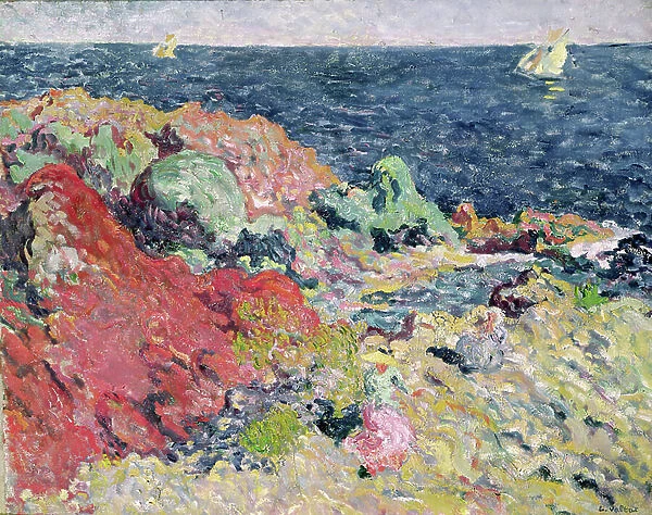The Red Rocks at Antheor, 1901 (oil on canvas)